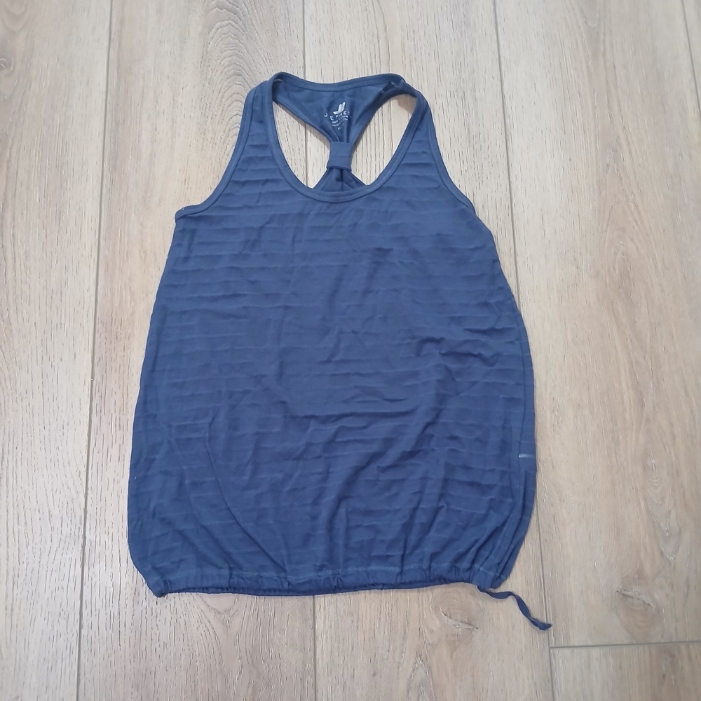 Joe Fresh Racerback Athletic Tank XS Dark Blue Purple Drawstring Hem 16"×22"